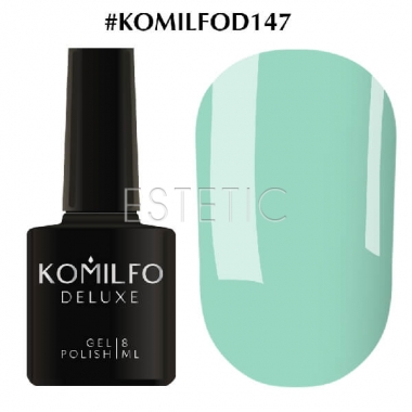 Гель-лак Komilfo Deluxe Series №D147 (голубо-бирюзовый, эмаль), 8 мл