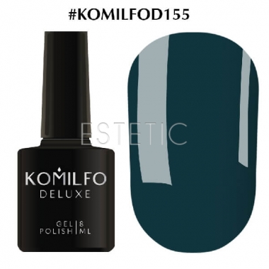 Гель-лак Komilfo Deluxe Series №D155 (темный нефритовый, эмаль), 8 мл