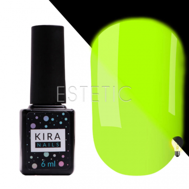 Гель-лак Kira Nails FLUO №003 (жовтий, флуоресцентний), 6 мл