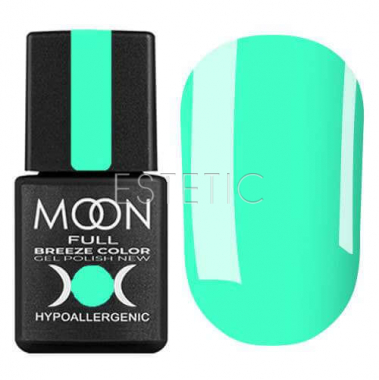 Гель-лак MOON FULL Breeze color №423 (светло-бирюзовый, эмаль), 8 мл