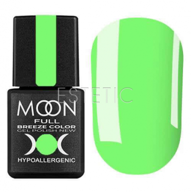 Гель-лак MOON FULL Breeze color №435 (яркий салатовый, эмаль), 8 мл