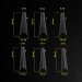 Фото 2 - Komilfo Top Nail Forms, Gothic - Верхние формы для наращивания, готичний мигдаль, 120 шт