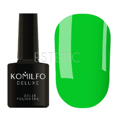 Гель-лак Komilfo Kaleidoscopic Collection K018 (яскравий салатовий, неоновий), 8 мл 