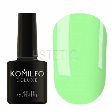 Гель-лак Komilfo Kaleidoscopic Collection K020 (ніжний салатовий, неоновий), 8 мл 