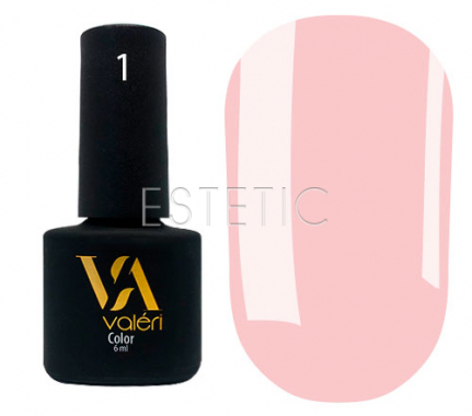 Гель-лак Valeri №001 (нежно-розовый, эмаль), 6 мл