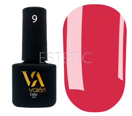 Гель-лак Valeri №009 (кораллово-розовый, эмаль), 6 мл