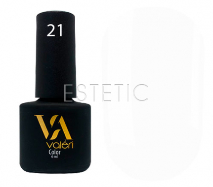 Гель-лак Valeri №021 (білий, емаль), 6 мл 