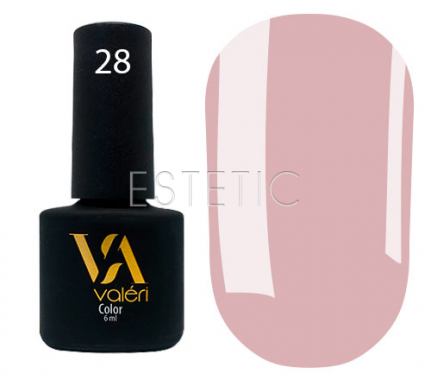 Гель-лак Valeri №028 (пастельный розово-бежевый, эмаль), 6 мл