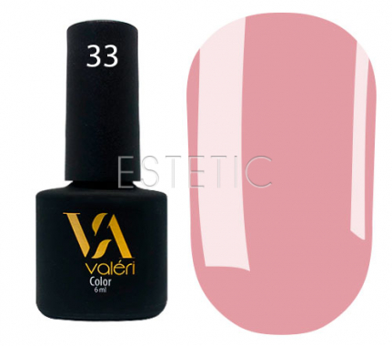 Гель-лак Valeri №033 (пастельный розовый, эмаль), 6 мл