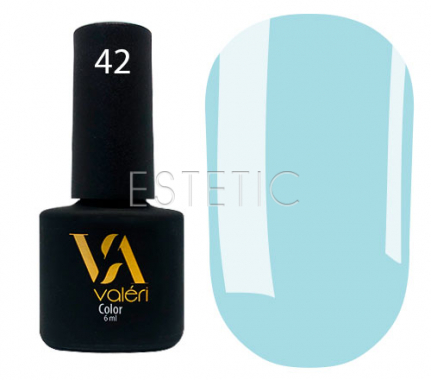 Гель-лак Valeri №042 (светло-лазурный, эмаль), 6 мл