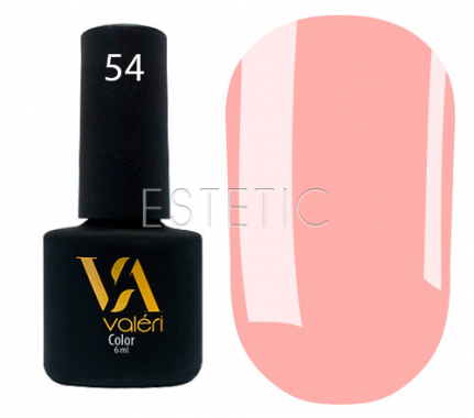 Гель-лак Valeri №054 (сочный персиковый, эмаль), 6 мл