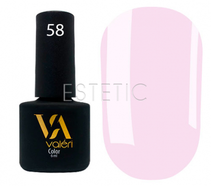 Гель-лак Valeri №058 (розово-лиловый, эмаль), 6 мл