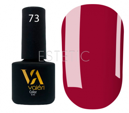 Гель-лак Valeri №073 (розовато-бордовый, эмаль), 6 мл