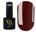 Гель-лак Valeri №080 (бордово-червоний, емаль), 6 мл 