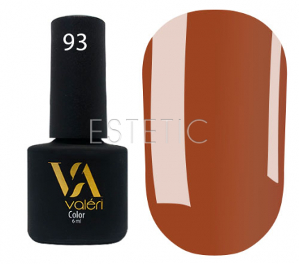 Гель-лак Valeri №093 (тыквенный, эмаль), 6 мл