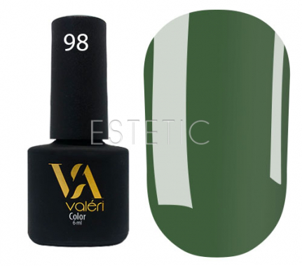 Гель-лак Valeri №098 (зеленый, эмаль), 6 мл