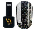 Гель-лак Valeri №101 (чорний з голографічними блискітками), 6 мл 
