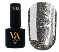 Гель-лак Valeri №102 (темно-серый с голографическими блестками), 6 мл