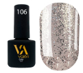 Гель-лак Valeri №106 (біле золото з дрібними блискітками), 6 мл 