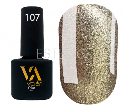Гель-лак Valeri №107 (золото, микроблеск), 6 мл