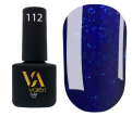 Гель-лак Valeri №112 (темно-синій з синіми блискітками), 6 мл
