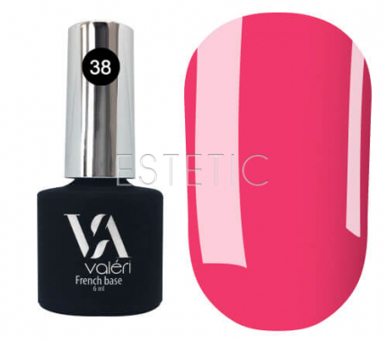 Valeri French Base Neon №038 - кольорова база для гель-лаку (неонова малина),  6 мл