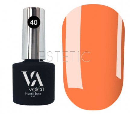 Valeri French Base Neon №040 - кольорова база для гель-лаку (неоновий абрикос),  6 мл