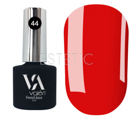 Valeri French Base Neon №044 - кольорова база для гель-лаку (червоний, неон),  6 мл
