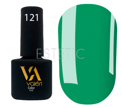 Гель-лак Valeri №121 (сочный холодный зеленый, эмаль), 6 мл