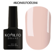 Гель-лак Komilfo Deluxe Series №D204 (ніжний, рожево-бежевий, емаль, для френча), 8 мл