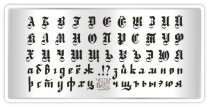 Taki Da Пластина для стемпинга mini Letter collection 01