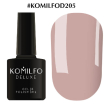 Гель-лак Komilfo Deluxe Series №D205 (какао, молочний шоколад, емаль, для френча), 8 мл