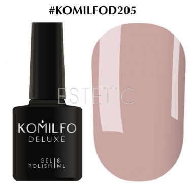 Гель-лак Komilfo Deluxe Series №D205 (какао, молочный шоколад, эмаль, для френча), 8 мл