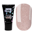 Kira Nails Acryl Gel Glamour №02 - Акрил-гель (блідо-персиковий, з блискітками), 30 г 