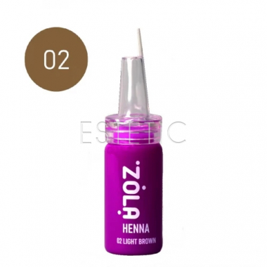 ZOLA Хна профессиональная для бровей №02 Light Brown (светло-коричневый), 5 гр