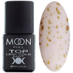 MOON FULL Top Leaf Gold Mat - Топ матовий з золотистими хлоп'ями поталі (без липкого шару), 8 мл
