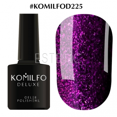 Гель-лак Komilfo Deluxe Series №D225 (сине-фиолетовый с розовым микроблеском), 8 мл