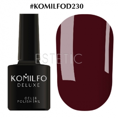 Гель-лак Komilfo Deluxe Series №D230 (коричнево-бордовый, эмаль), 8 мл