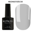 Гель-лак Komilfo Deluxe Series №D238 (чуть голубо-серый, эмаль), 8 мл
