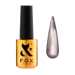F.O.X Base Cat Eye 003 - база для гель-лаку (бежево-ліловий, котяче око), 7 мл