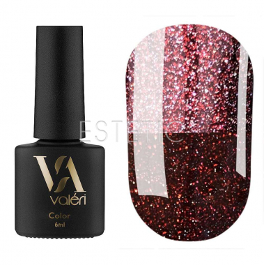 Гель-лак Valeri Flash №01 (красный с серебристыми вкраплениями, светоотражающий), 6 мл