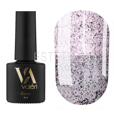 Гель-лак Valeri Flash №02 (серебро с черными и розовыми вкраплениями, светоотражающий), 6 мл