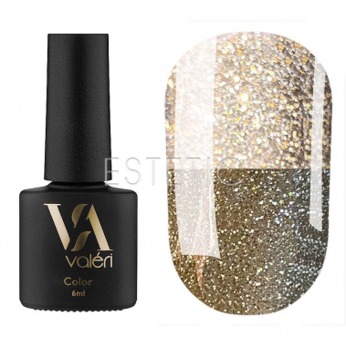Гель-лак Valeri Flash №08 (золотистый, светоотражающий), 6 мл