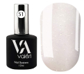 Valeri Base Opal №051 - база-опал для гель-лаку (молочний з золотистим мікроблиском), 12 мл