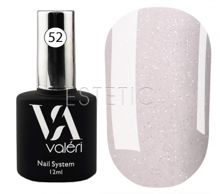 Valeri Base Opal №052 - база-опал для гель-лака (нежно-розовый с микроблеском), 12 мл