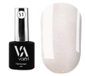 Valeri Base Opal №051 - база-опал для гель-лака (молочный с золотистым микроблеском), 6 мл
