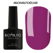 Гель-лак Komilfo Deluxe Series №D248 (темный, приглушенно-лиловый, эмаль), 8 мл