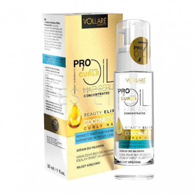 VOLLARE Coconut Oil Hair Serum - Масло для вьющихся волос на основе кокосового масла, 30 мл