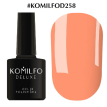 Гель-лак Komilfo Deluxe Series №D258 персиковый, неоновый, эмаль), 8 мл