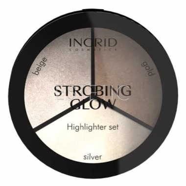 Ingrid Cosmetics Strobing Glow Highlighter Set - Пудровая палитра для контуринга, 15 г
